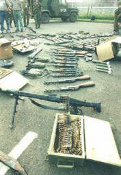 Small arms confiscated from local police.