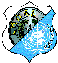 Transforming police into the teeth of tyranny: police badge transforming
into UN (United Nations) flag.