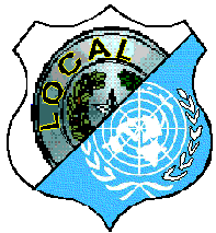 Transforming police into the teeth of tyranny: police badge transforming
into UN (United Nations) flag.